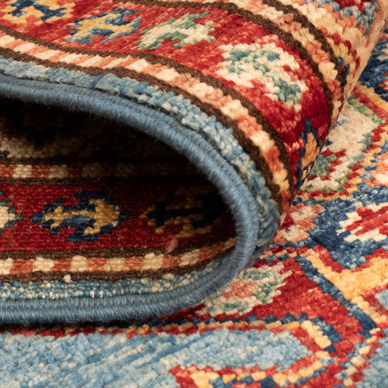Alfombra Ziegler - Kazak - Real - 90 x 62 cm - azul