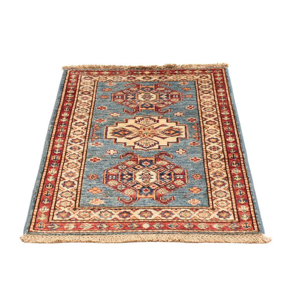 Alfombra Ziegler - Kazak - Real - 90 x 62 cm - azul
