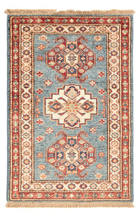 Alfombra Ziegler - Kazak - Real - 90 x 60 cm - azul claro