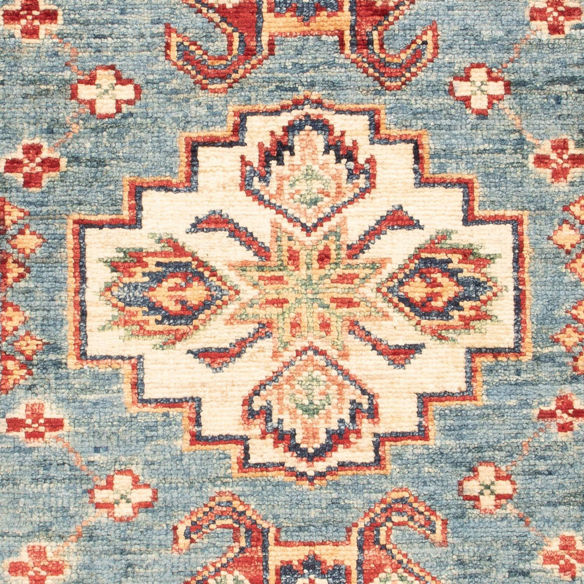 Alfombra Ziegler - Kazak - Real - 90 x 60 cm - azul claro