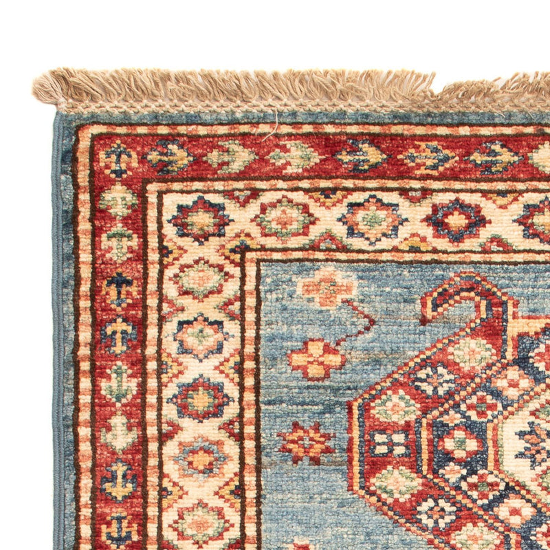 Alfombra Ziegler - Kazak - Real - 90 x 60 cm - azul claro