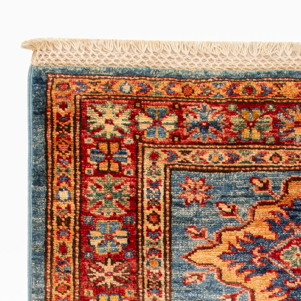 Alfombra Ziegler - Kazak - Real - 84 x 60 cm - azul