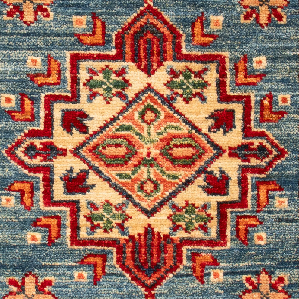 Alfombra Ziegler - Kazak - Real - 97 x 63 cm - azul