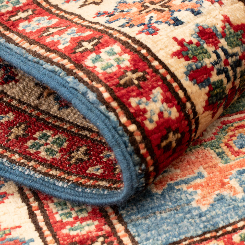 Alfombra Ziegler - Kazak - Real - 86 x 56 cm - azul