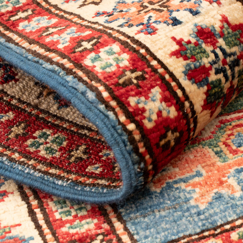 Alfombra Ziegler - Kazak - Real - 86 x 56 cm - azul