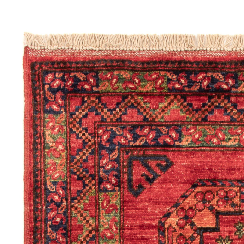 Alfombra afgana - 126 x 82 cm - rojo