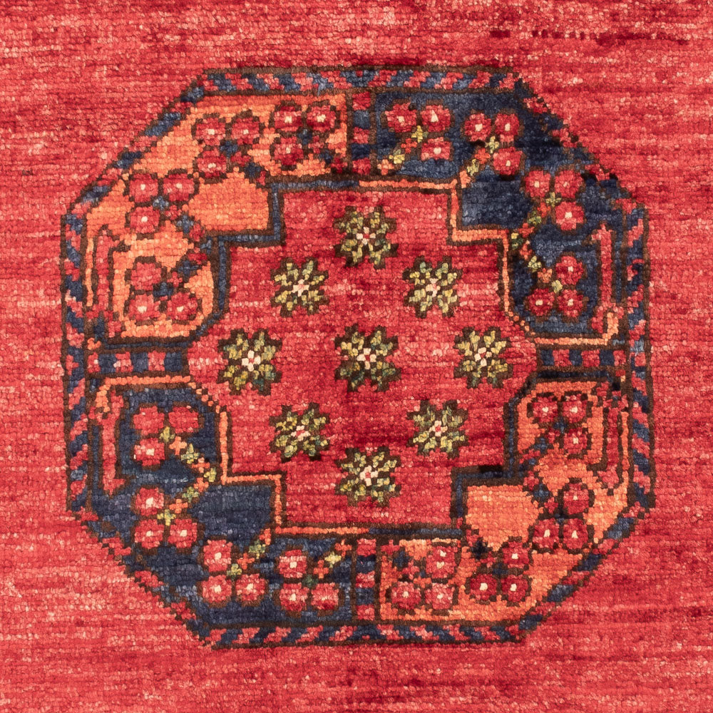 Alfombra afgana - 123 x 83 cm - rojo