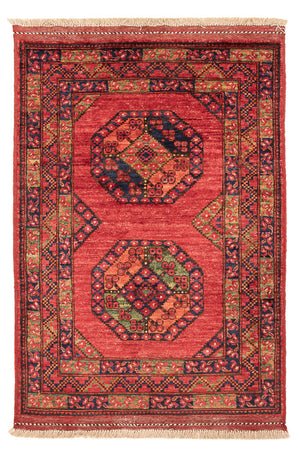 Alfombra afgana - 117 x 81 cm - rojo