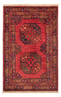 Alfombra afgana - 126 x 84 cm - rojo