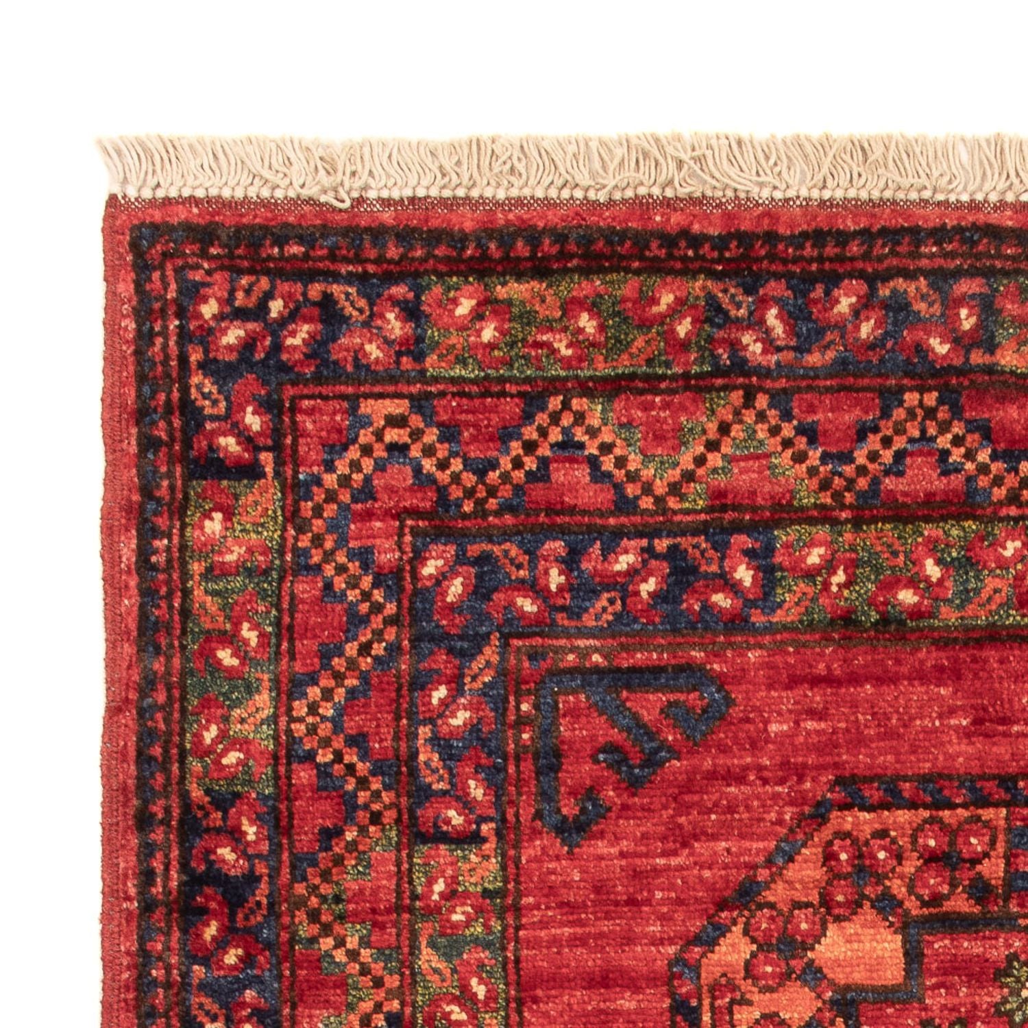 Alfombra afgana - 126 x 84 cm - rojo