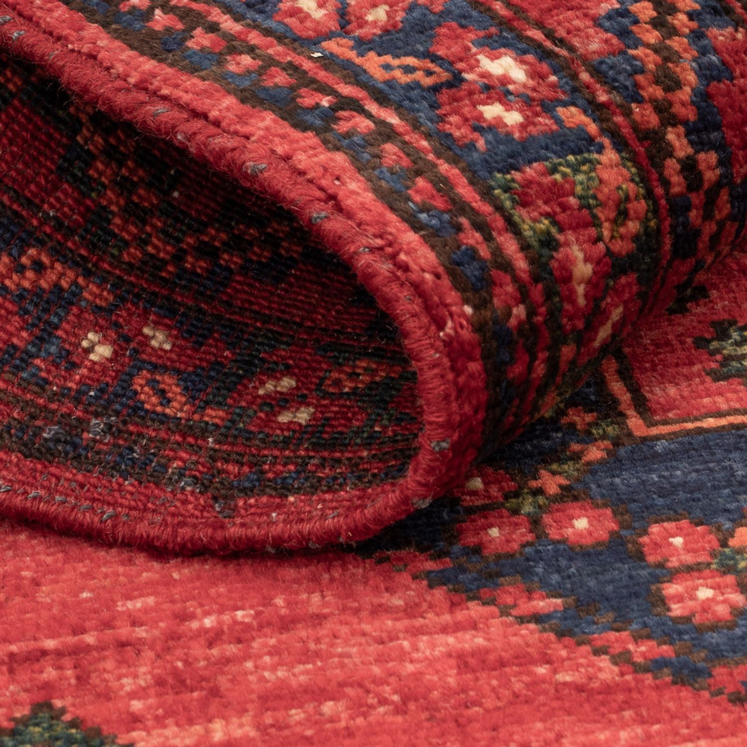 Alfombra afgana - 126 x 84 cm - rojo