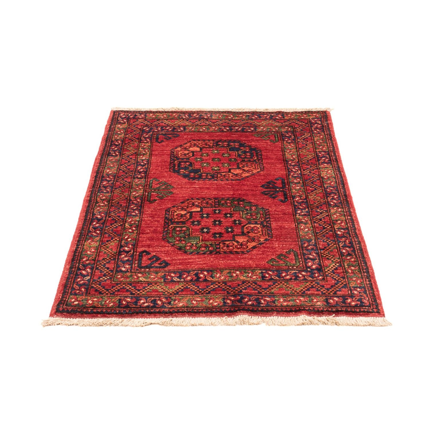 Alfombra afgana - 126 x 84 cm - rojo