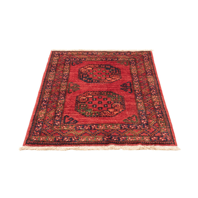 Alfombra afgana - 126 x 84 cm - rojo