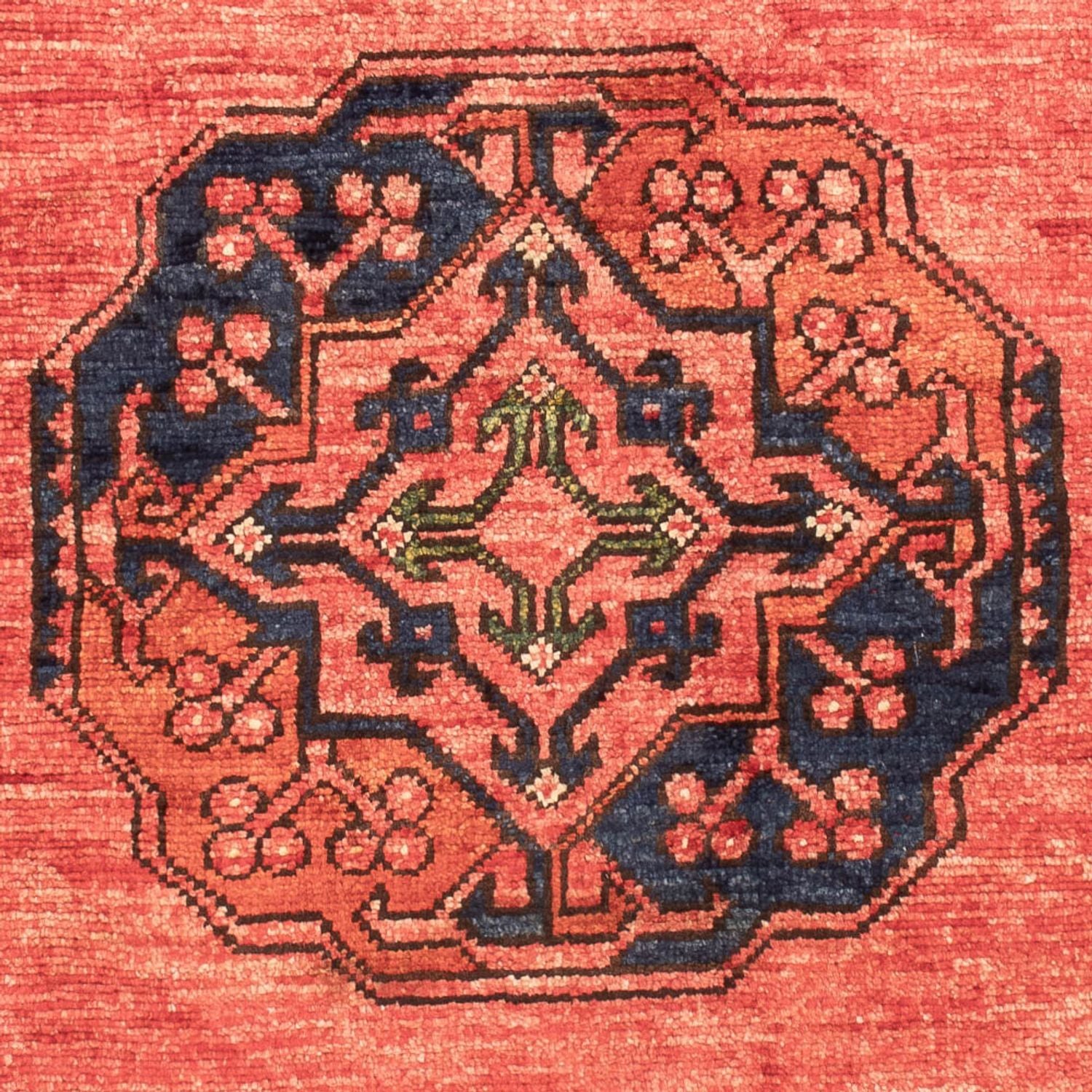 Alfombra afgana - 120 x 85 cm - rojo claro