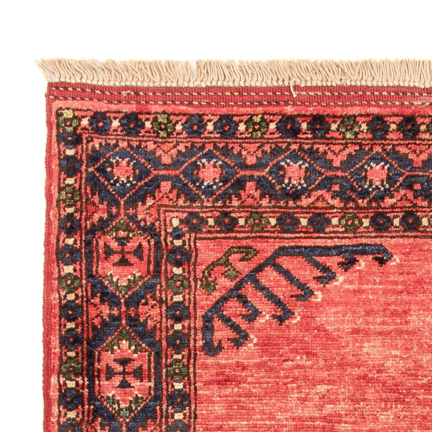 Alfombra afgana - 120 x 85 cm - rojo claro