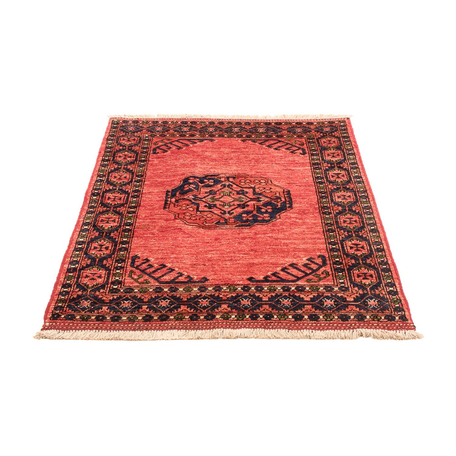 Alfombra afgana - 120 x 85 cm - rojo claro