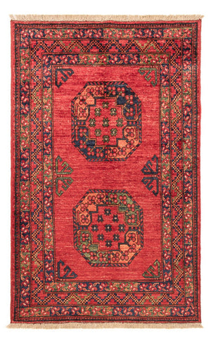Alfombra afgana - 138 x 86 cm - rojo