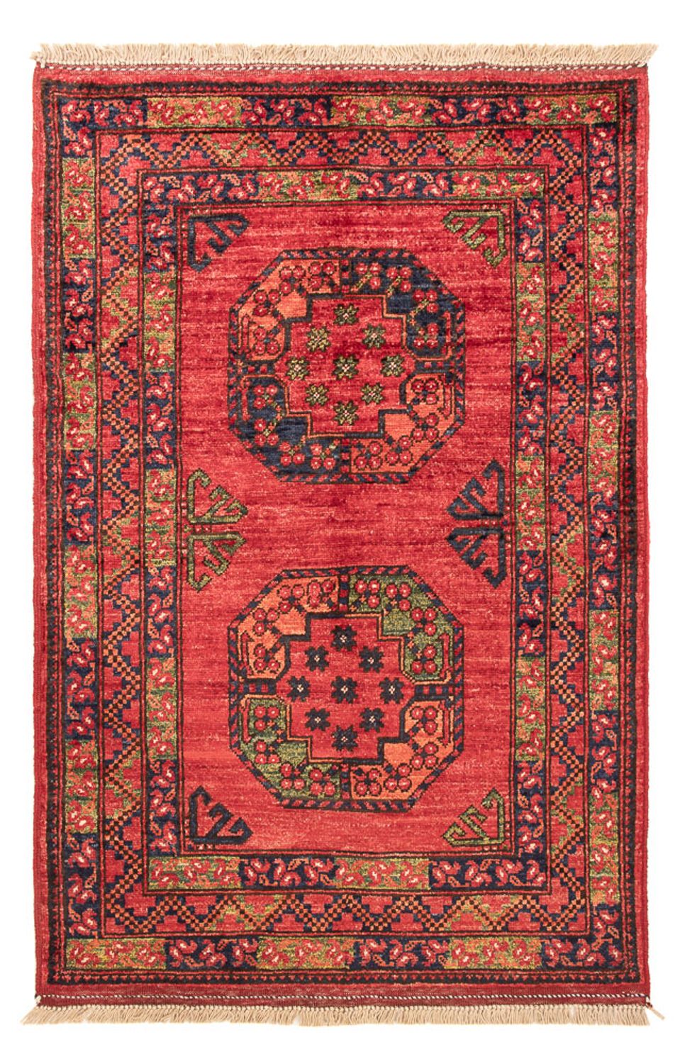 Alfombra afgana - 127 x 85 cm - rojo