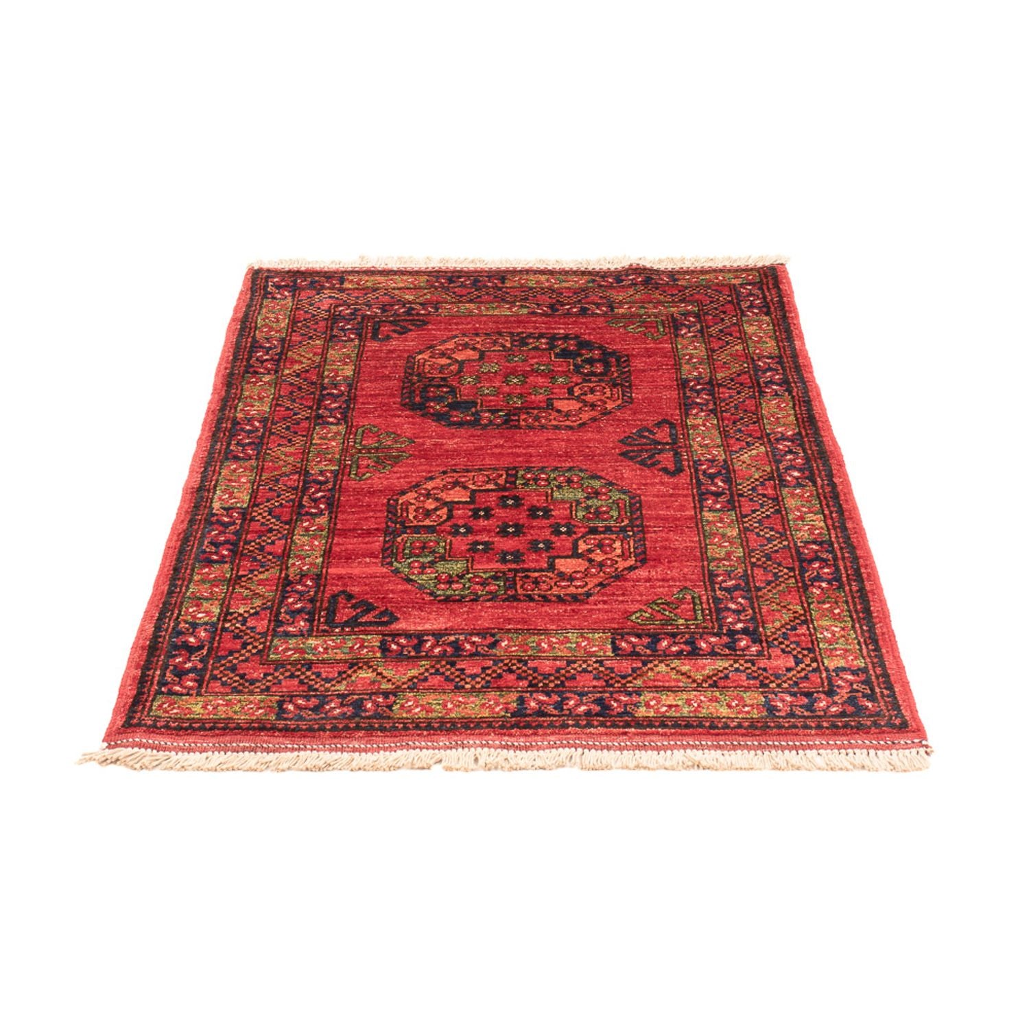 Alfombra afgana - 127 x 85 cm - rojo