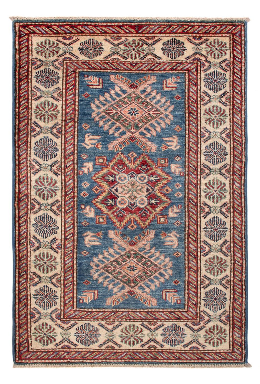 Alfombra Ziegler - Kazak - Real - 121 x 81 cm - azul