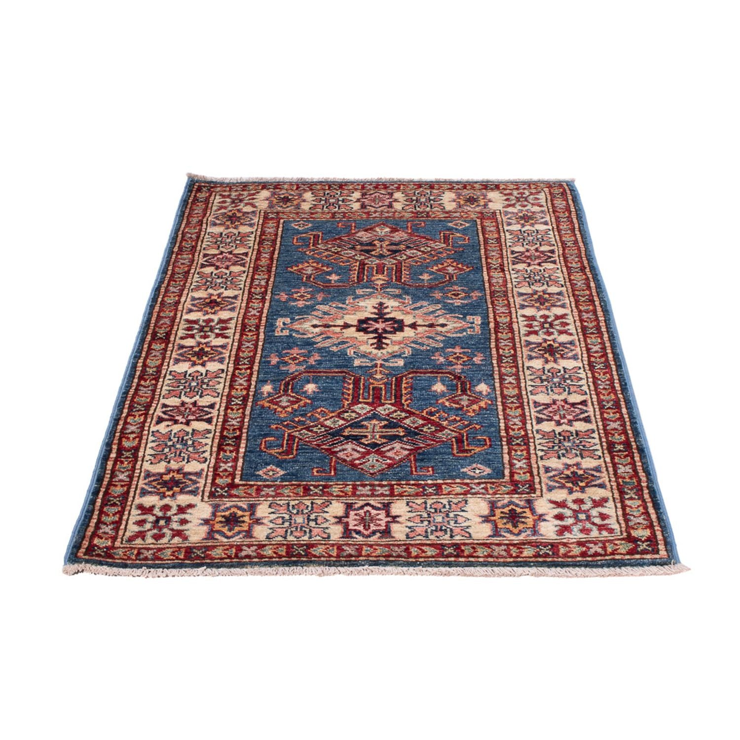 Alfombra Ziegler - Kazak - Real - 125 x 82 cm - azul