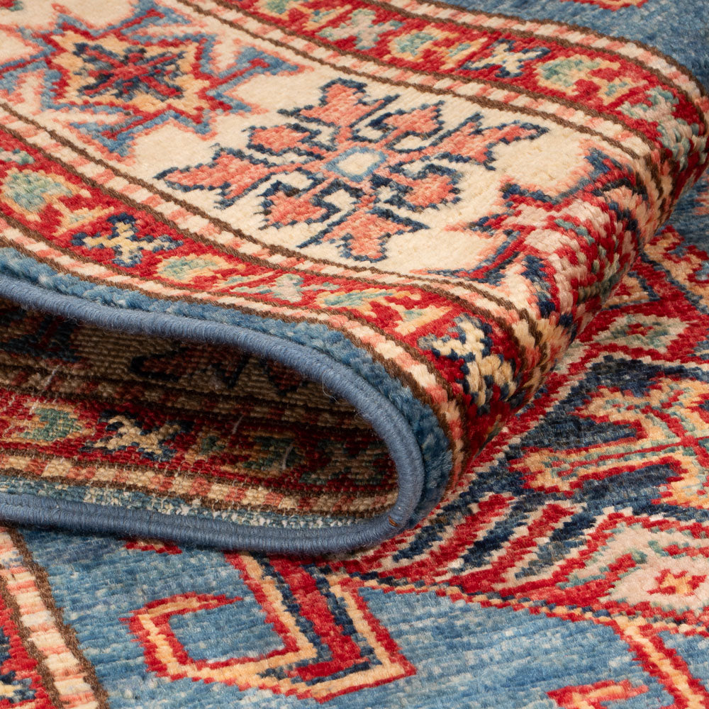 Alfombra Ziegler - Kazak - Real - 128 x 81 cm - azul