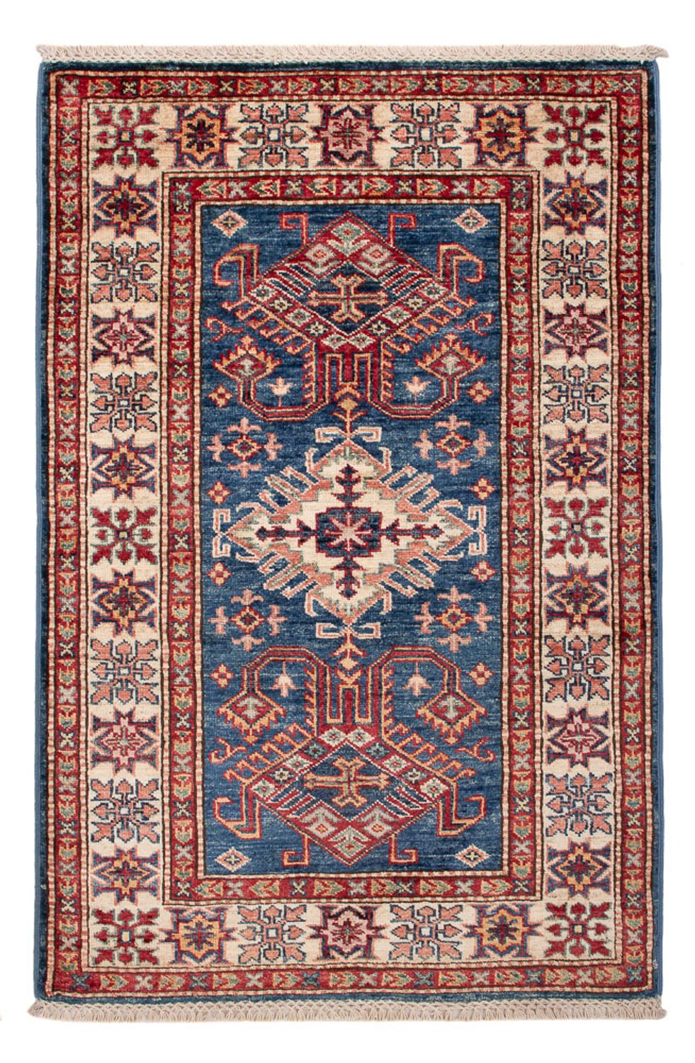 Alfombra Ziegler - Kazak - Real - 122 x 79 cm - azul