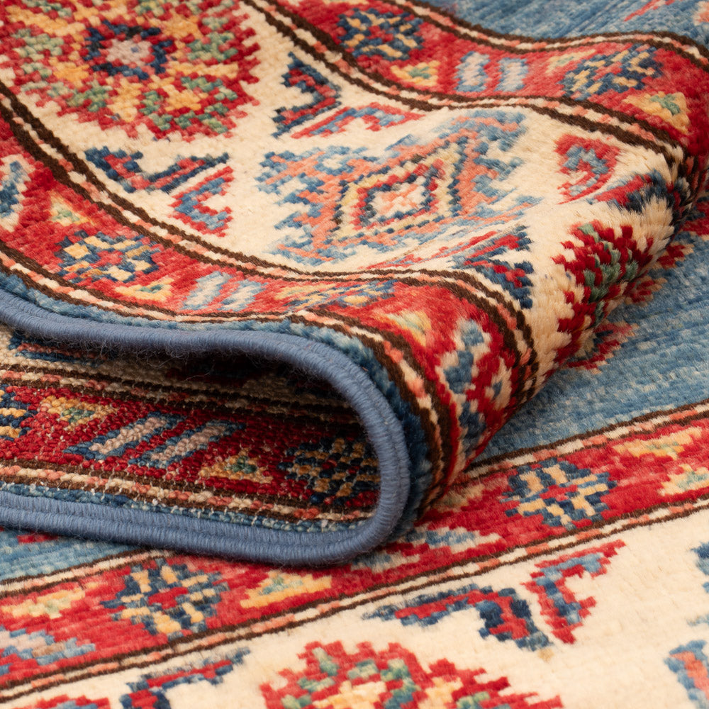 Alfombra Ziegler - Kazak - Real - 129 x 77 cm - azul