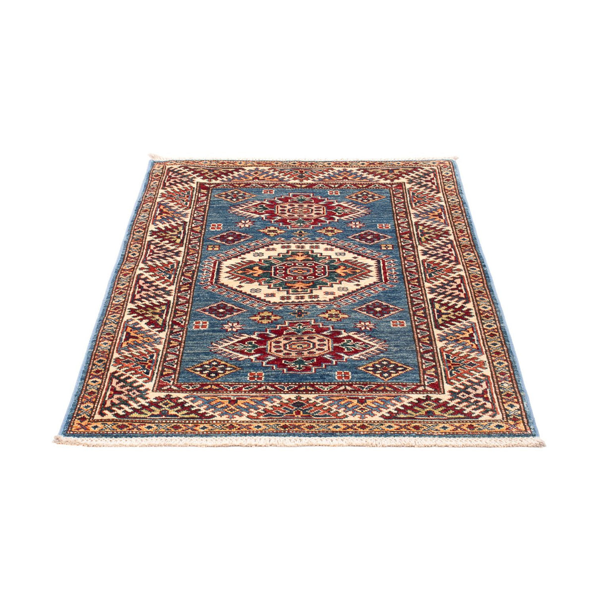 Alfombra Ziegler - Kazak - Real - 124 x 89 cm - azul