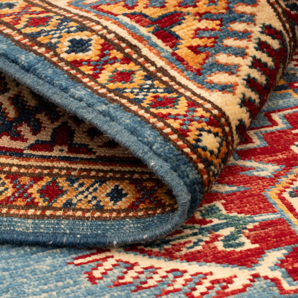 Alfombra Ziegler - Kazak - Real - 121 x 92 cm - azul