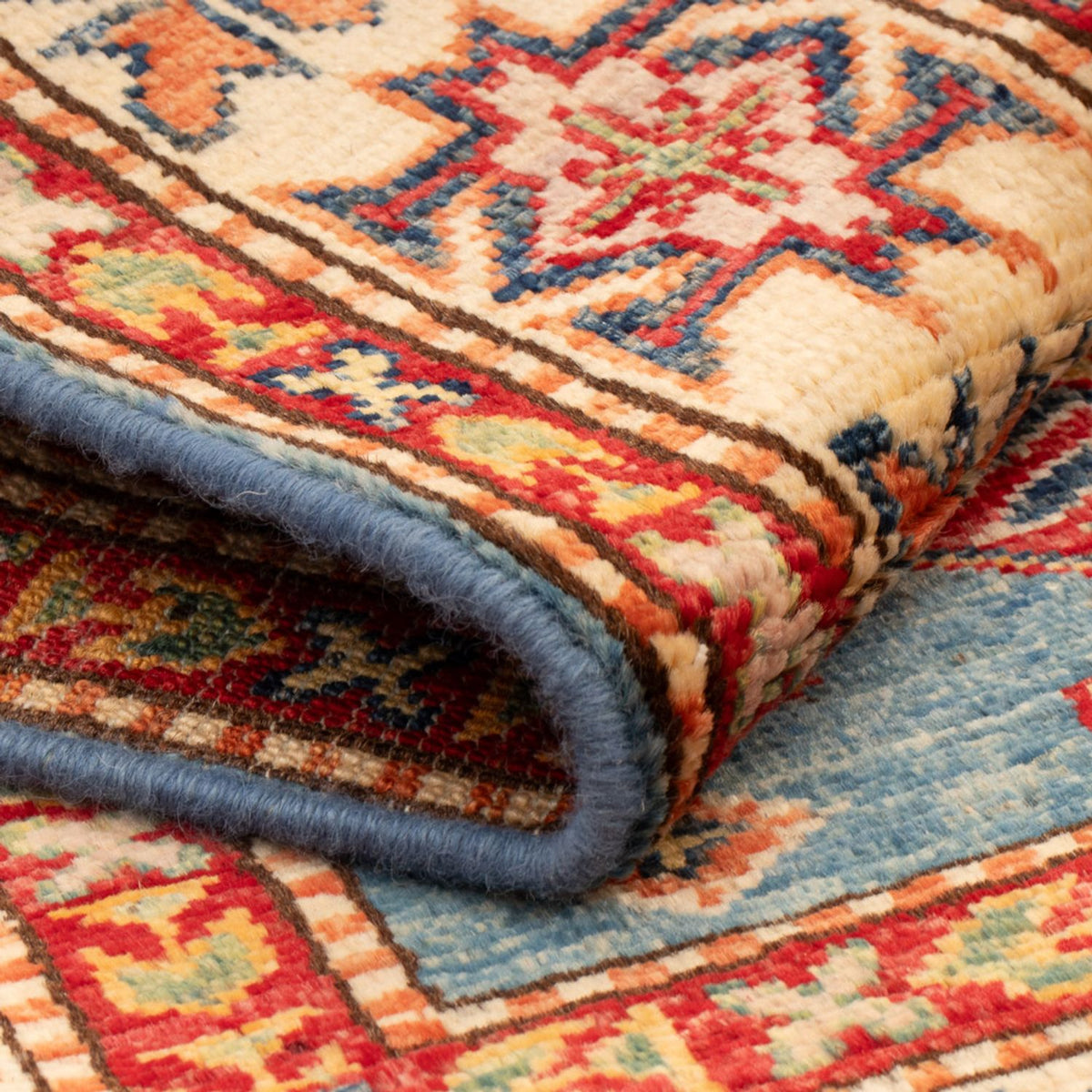 Alfombra Ziegler - Kazak - Real - 119 x 81 cm - azul