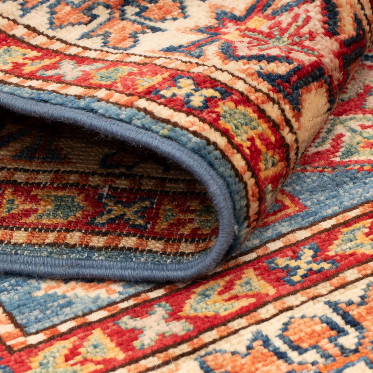 Alfombra Ziegler - Kazak - Real - 125 x 82 cm - azul