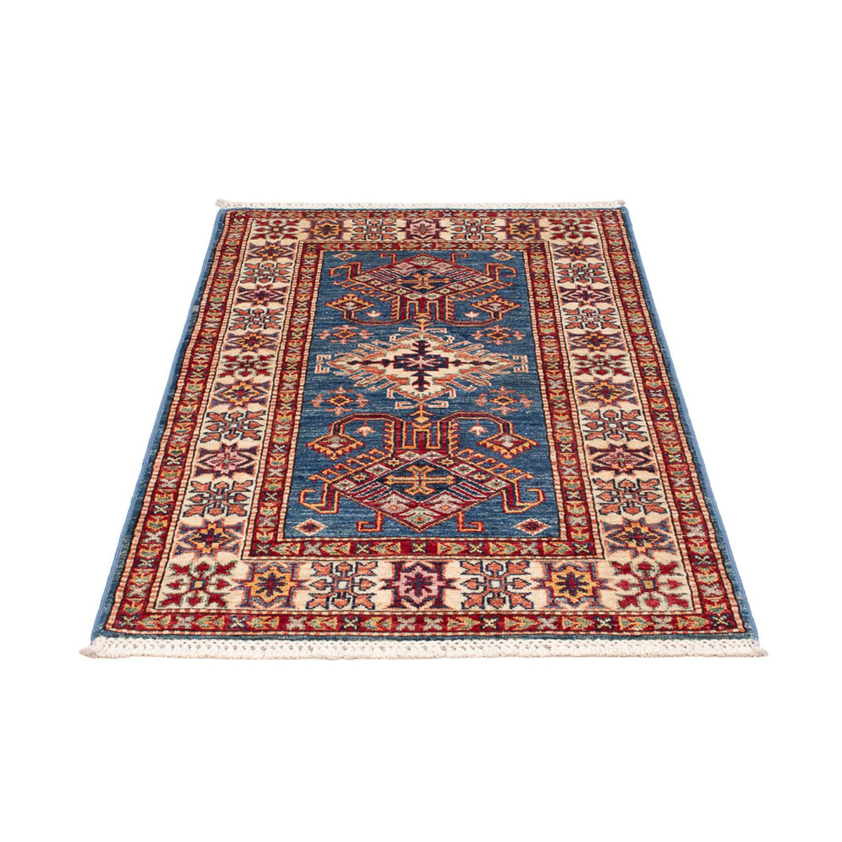 Alfombra Ziegler - Kazak - Real - 125 x 82 cm - azul