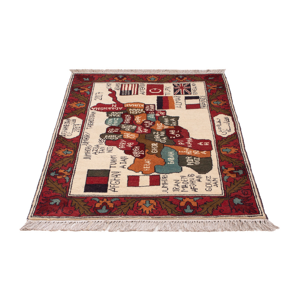 Alfombra afgana - Real - 115 x 74 cm - multicolor