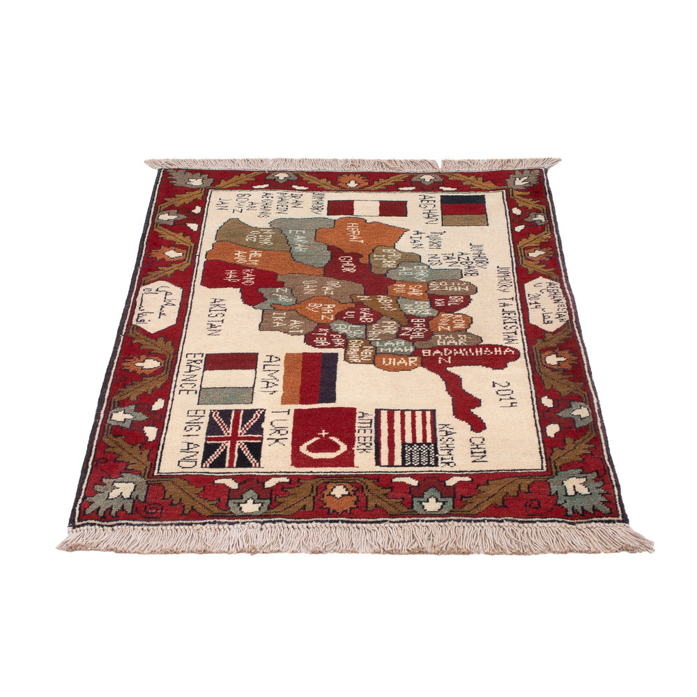 Alfombra afgana - Real - 97 x 69 cm - multicolor