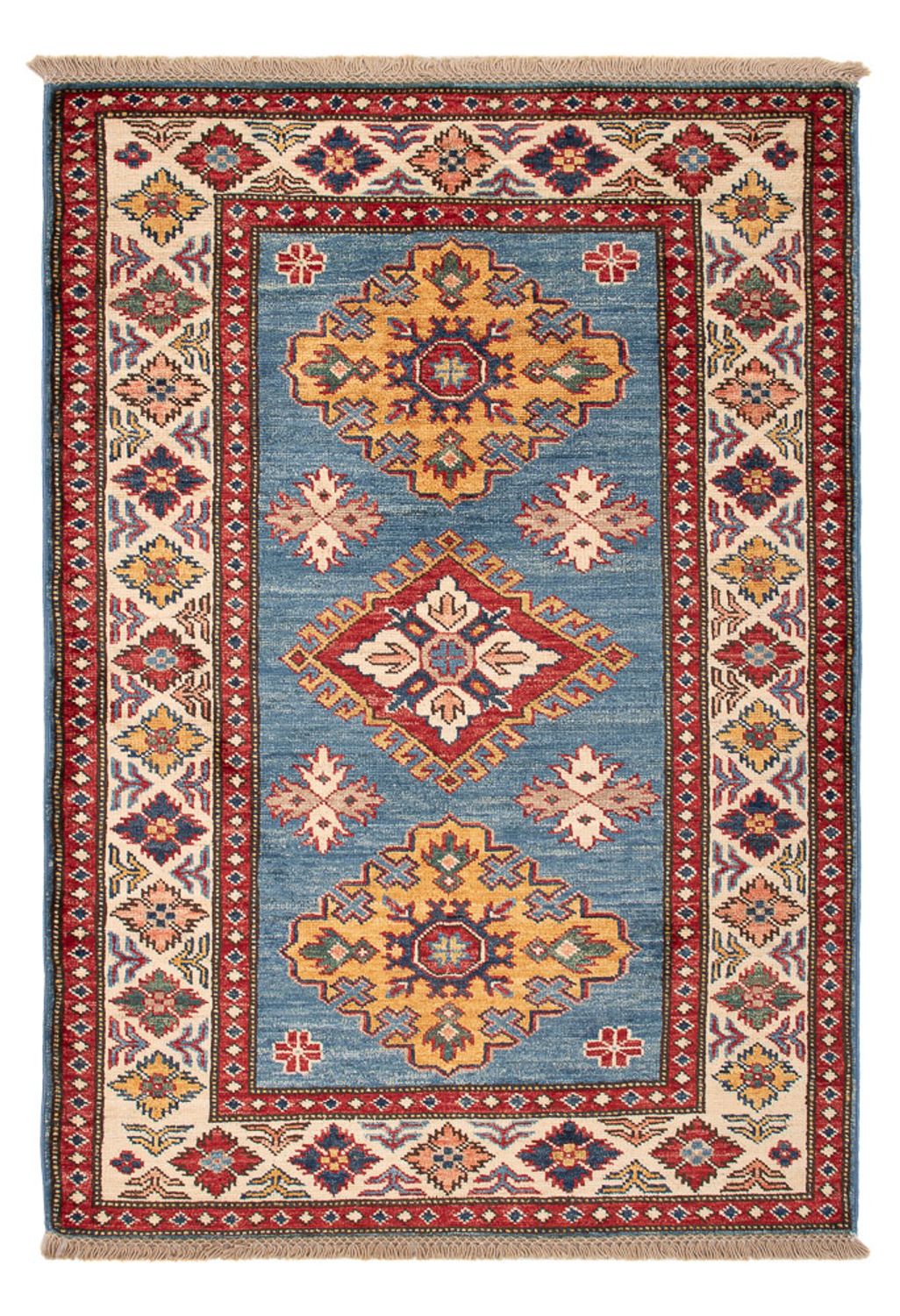 Alfombra Ziegler - Kazak - Real - 121 x 82 cm - azul