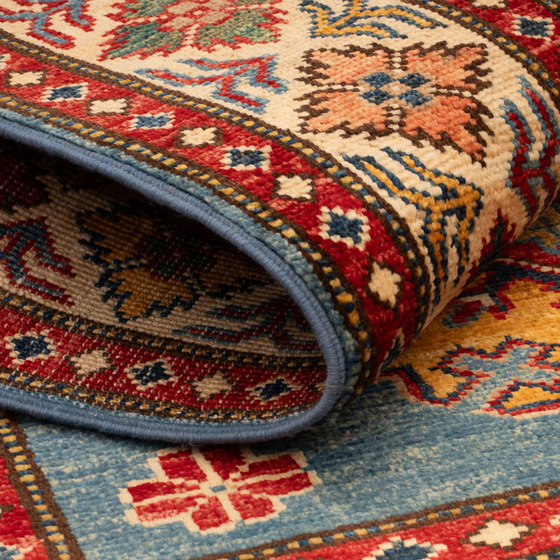 Alfombra Ziegler - Kazak - Real - 121 x 82 cm - azul