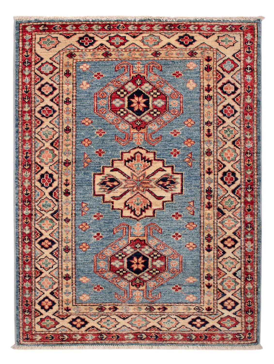 Alfombra Ziegler - Kazak - Real - 101 x 77 cm - azul