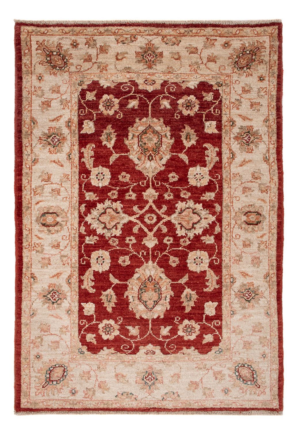 Alfombra Ziegler - 122 x 84 cm - rojo burdeos