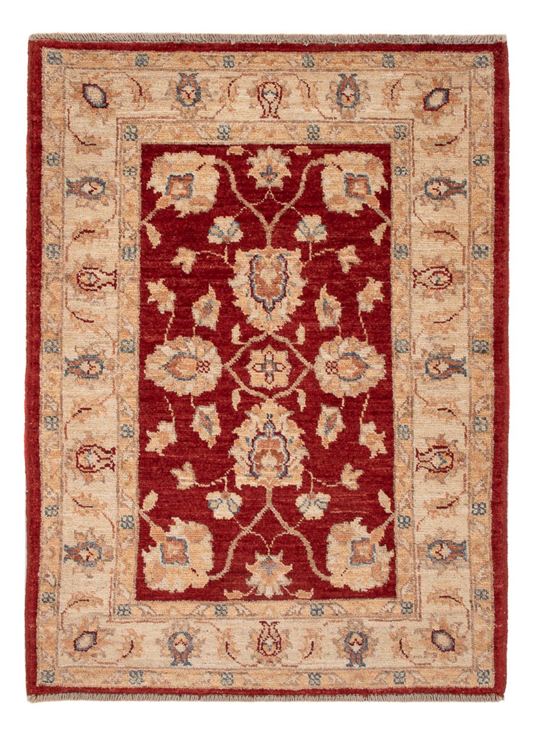 Alfombra Ziegler - 101 x 75 cm - rojo burdeos