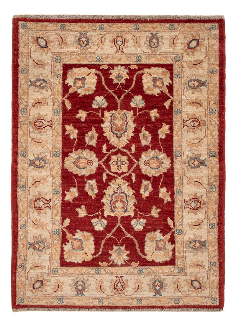 Alfombra Ziegler - 101 x 75 cm - rojo burdeos