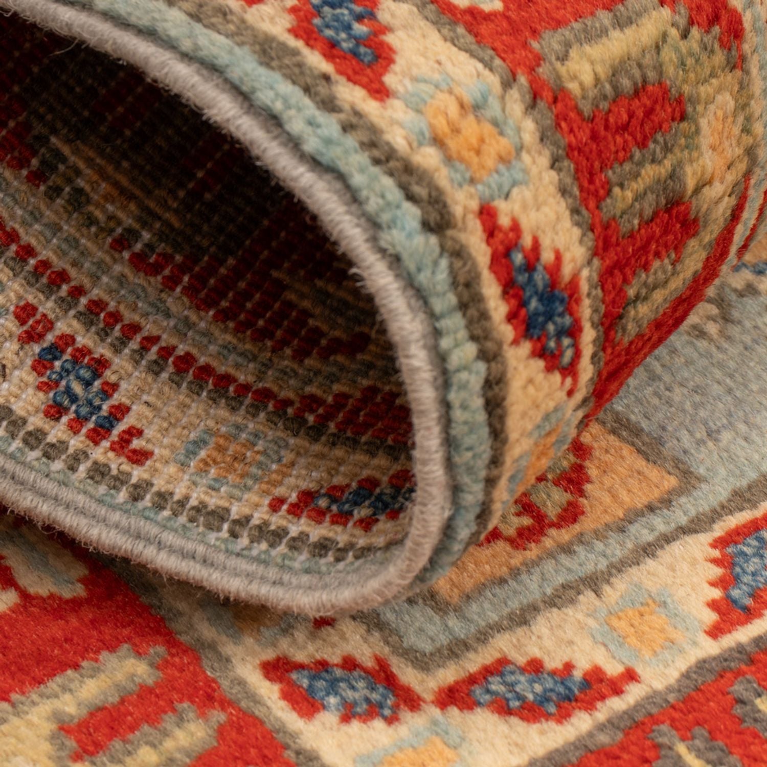 Alfombra Ziegler - Kazak - 96 x 60 cm - azul claro