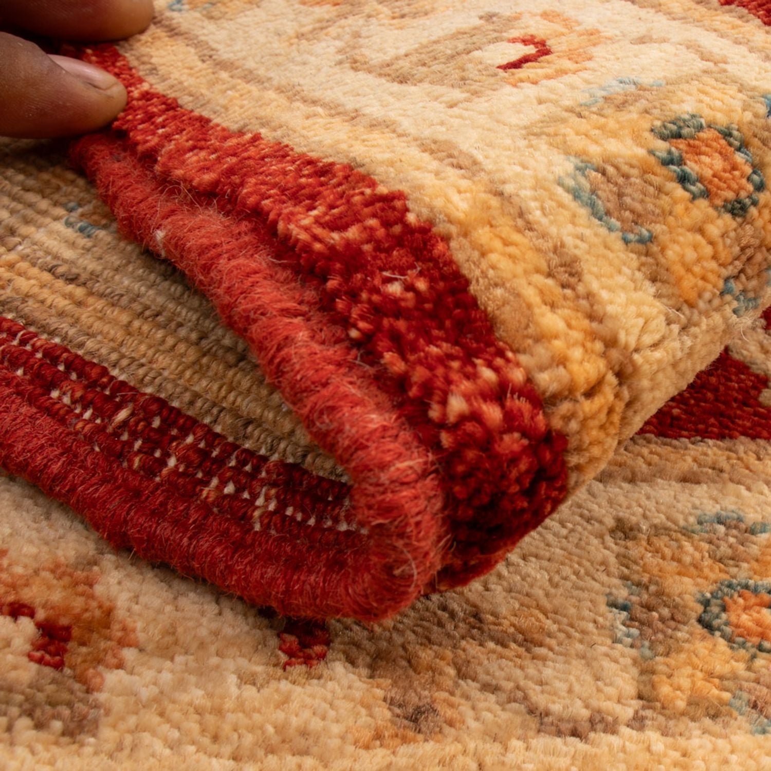 Alfombra Ziegler - 67 x 53 cm - rojo burdeos