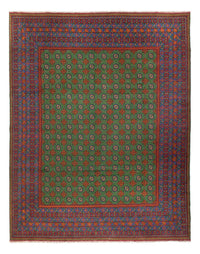 Alfombra afgana - Filpa - 390 x 297 cm - verde