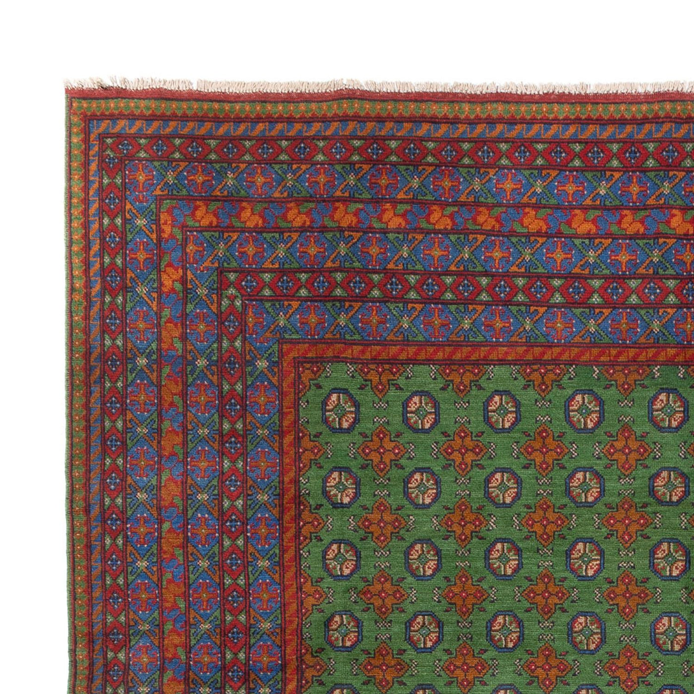Alfombra afgana - Filpa - 390 x 297 cm - verde