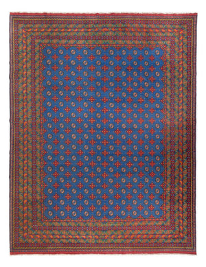 Alfombra afgana - Filpa - 392 x 300 cm - azul