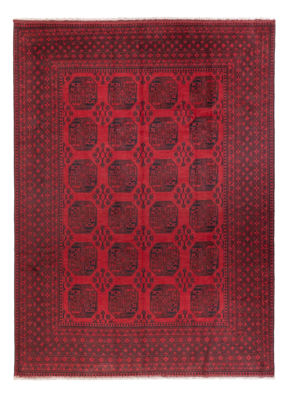 Alfombra afgana - Filpa - 346 x 246 cm - rojo