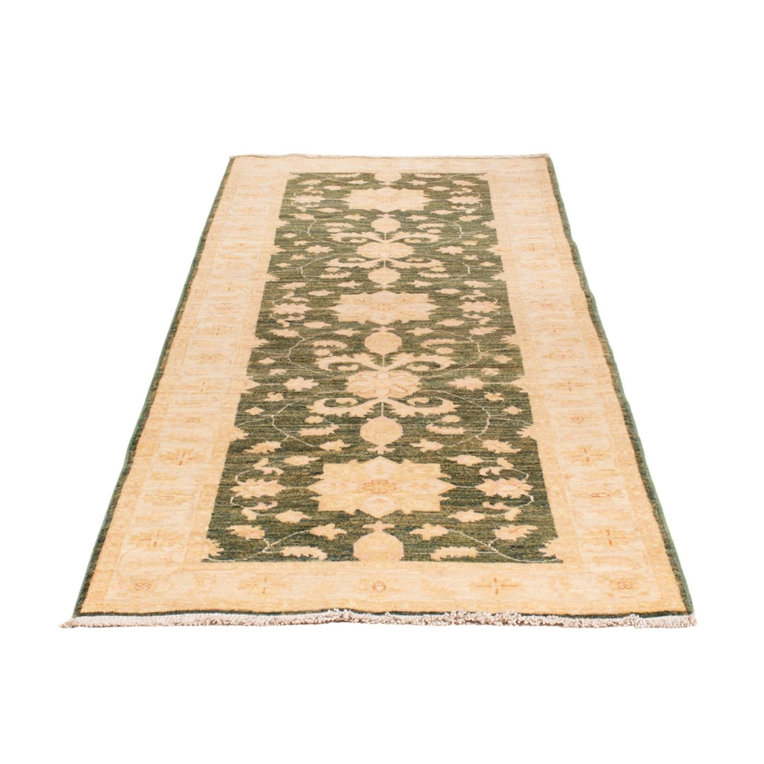 Alfombra de pasillo Alfombra Ziegler - 246 x 82 cm - verde oliva