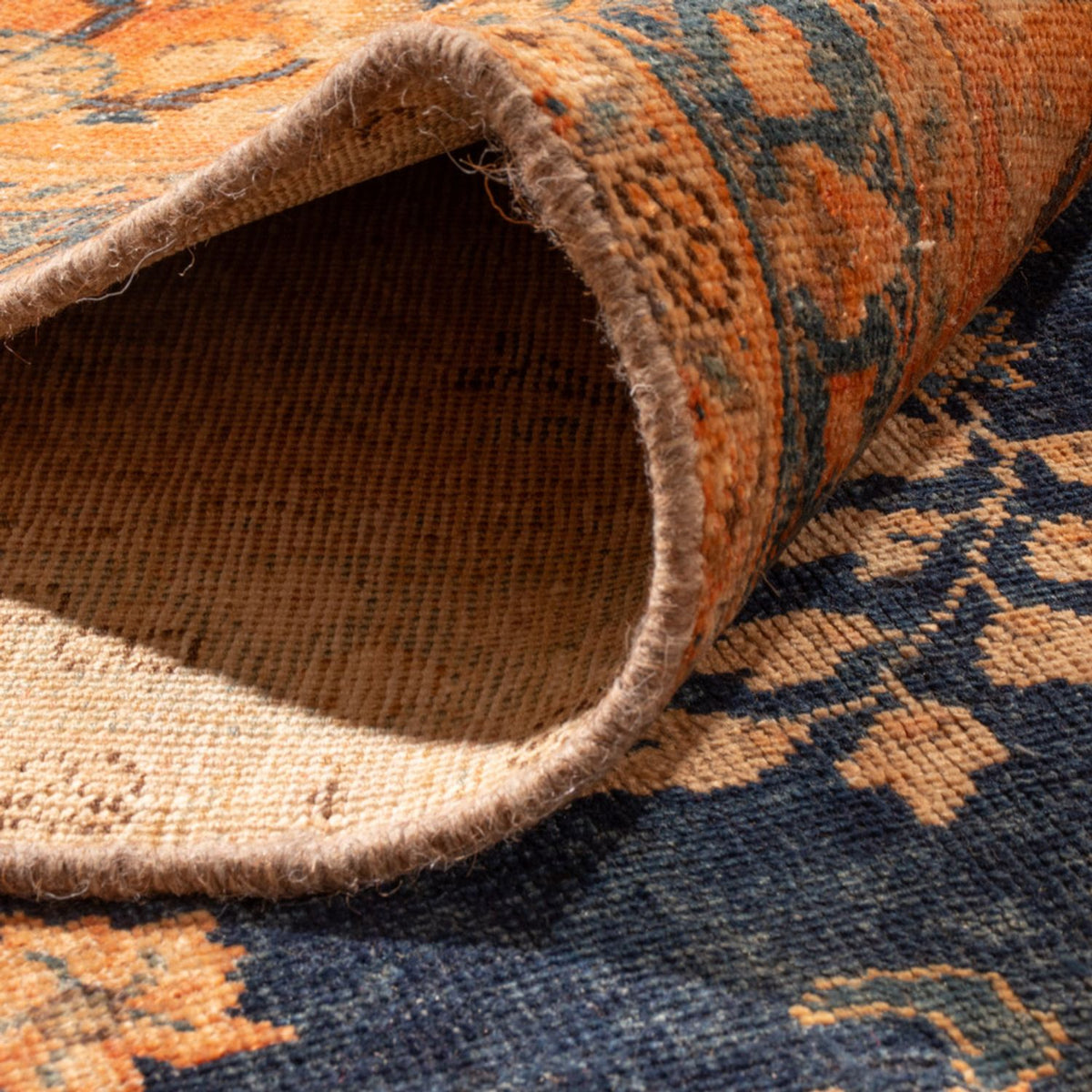 Alfombra Vintage - 387 x 286 cm - azul oscuro