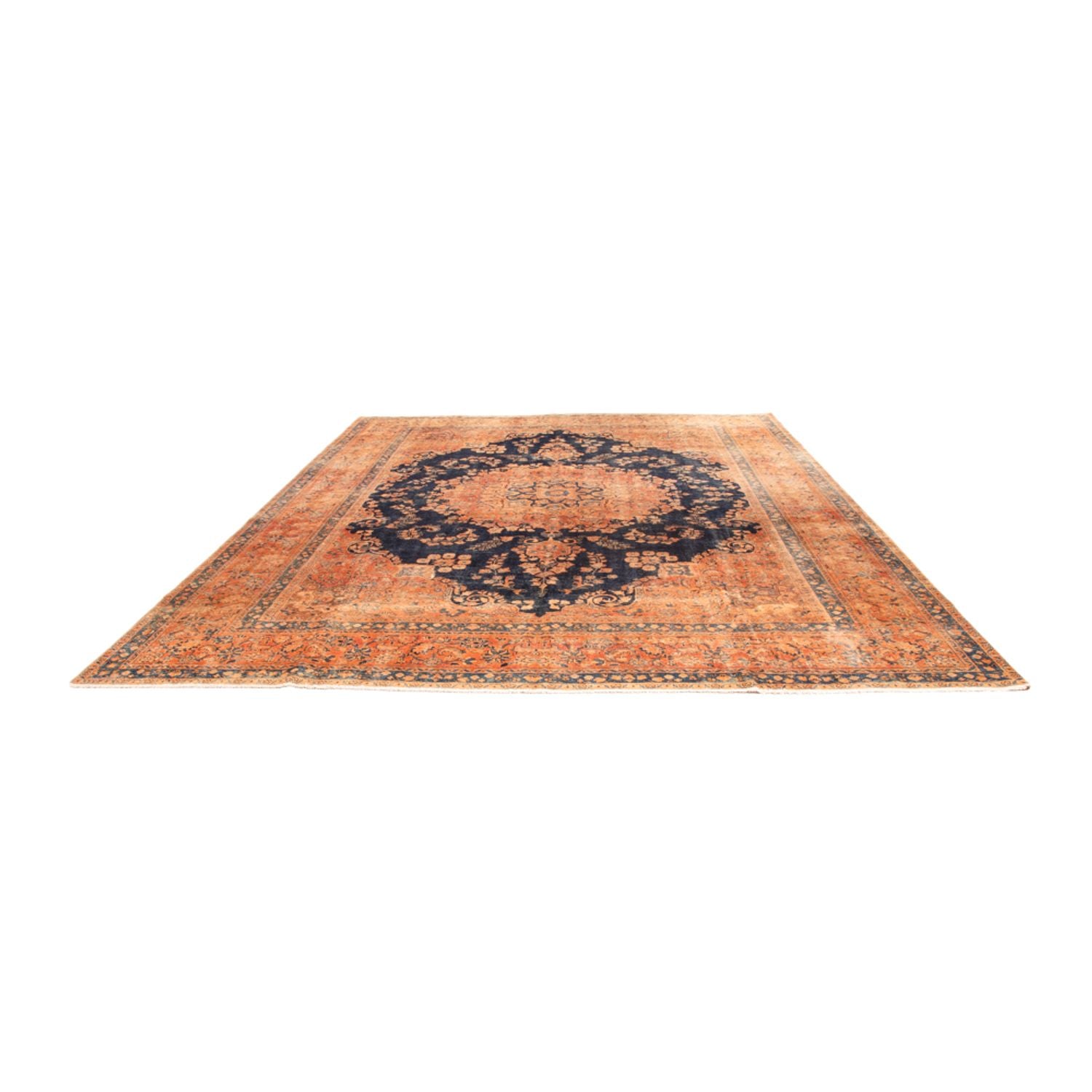 Alfombra Vintage - 387 x 286 cm - azul oscuro